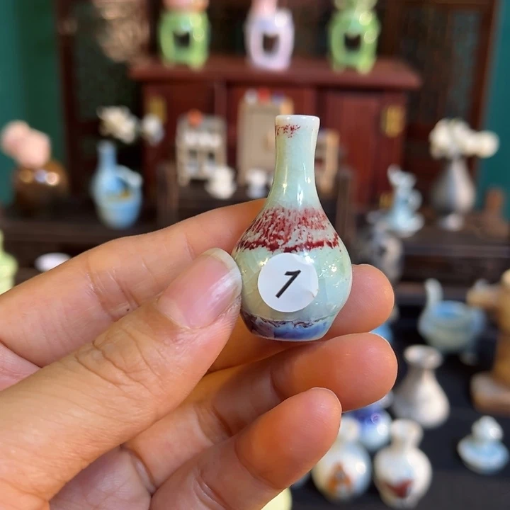 摆件微陶老王迷你花瓶