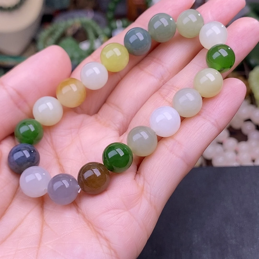 和田玉多宝手链约10MM未镶嵌