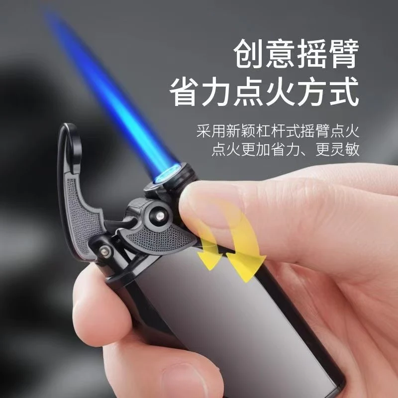 新款防风防爆加厚翻盖直冲可定制印字打火机送男友