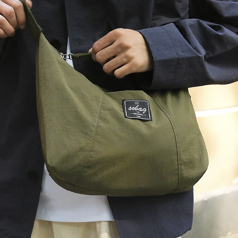 SoBag日系街潮单肩斜挎防泼水尼龙布包男中款山系机能中性休闲包