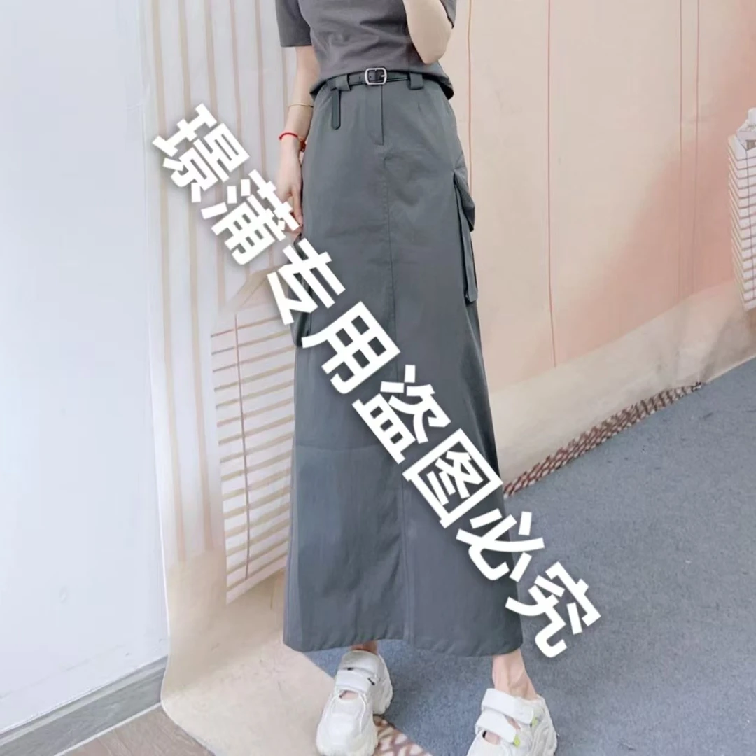 051【专柜同步在售】2025年夏季抽绳高腰工装半身裙243051/GJ
