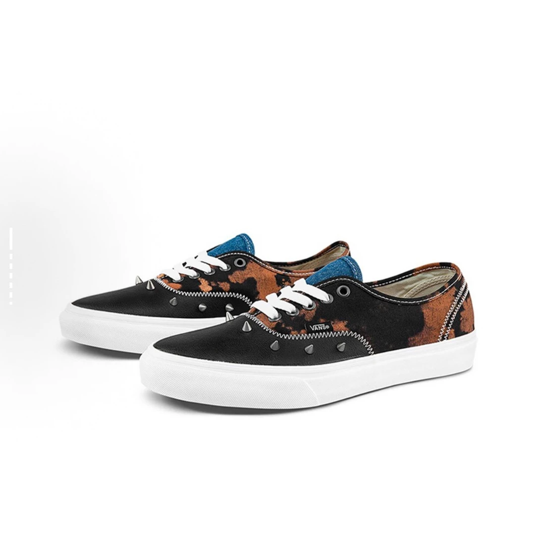 Vans 褪色拼贴 低帮 板鞋 黑棕 原盒 HZS9GB