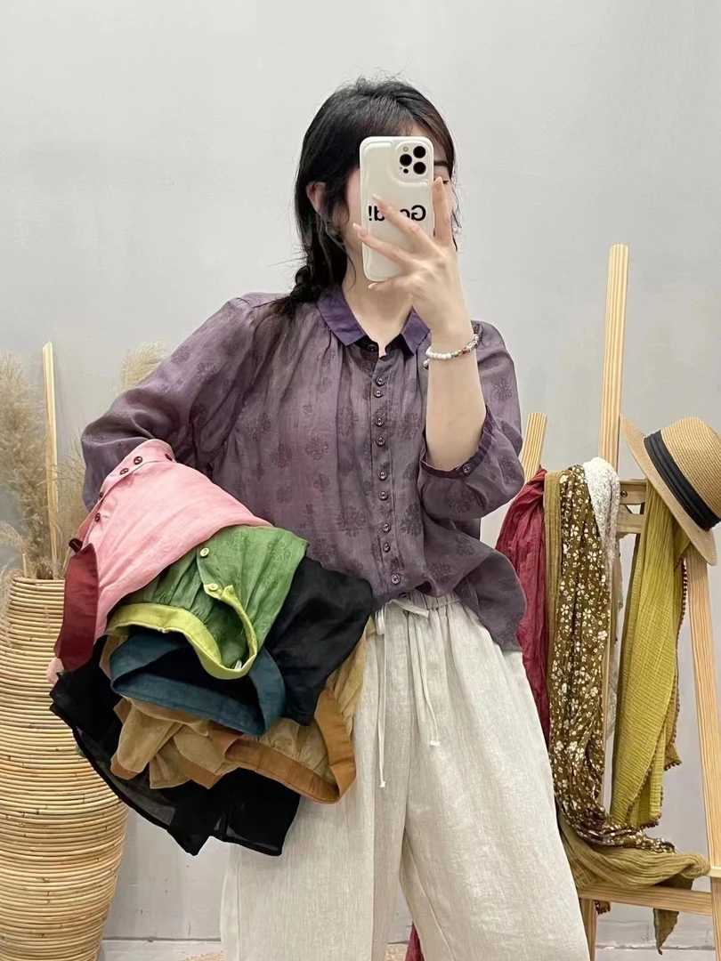 【 米谷】亚麻苎麻文艺上衣/裤子/裙子