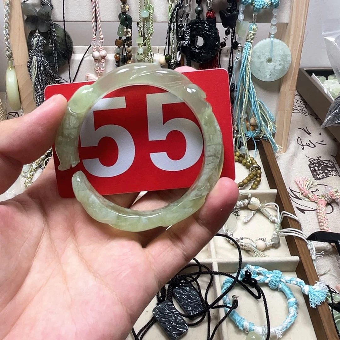 -***.蛇纹石玉合金颈饰