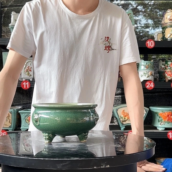 498玉绿瑕疵外口16内深6