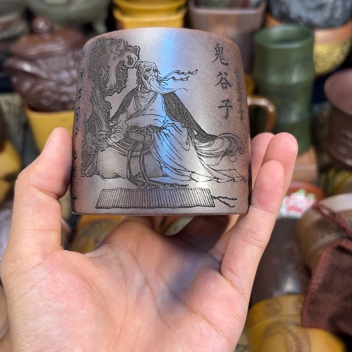 茶杯紫砂宜兴紫砂杯子