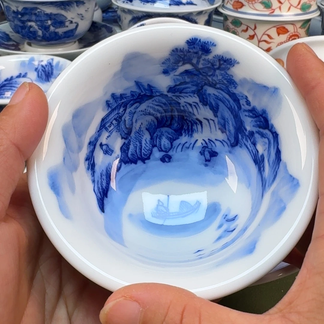 陶瓷景德镇纯手绘茶具圆圆234