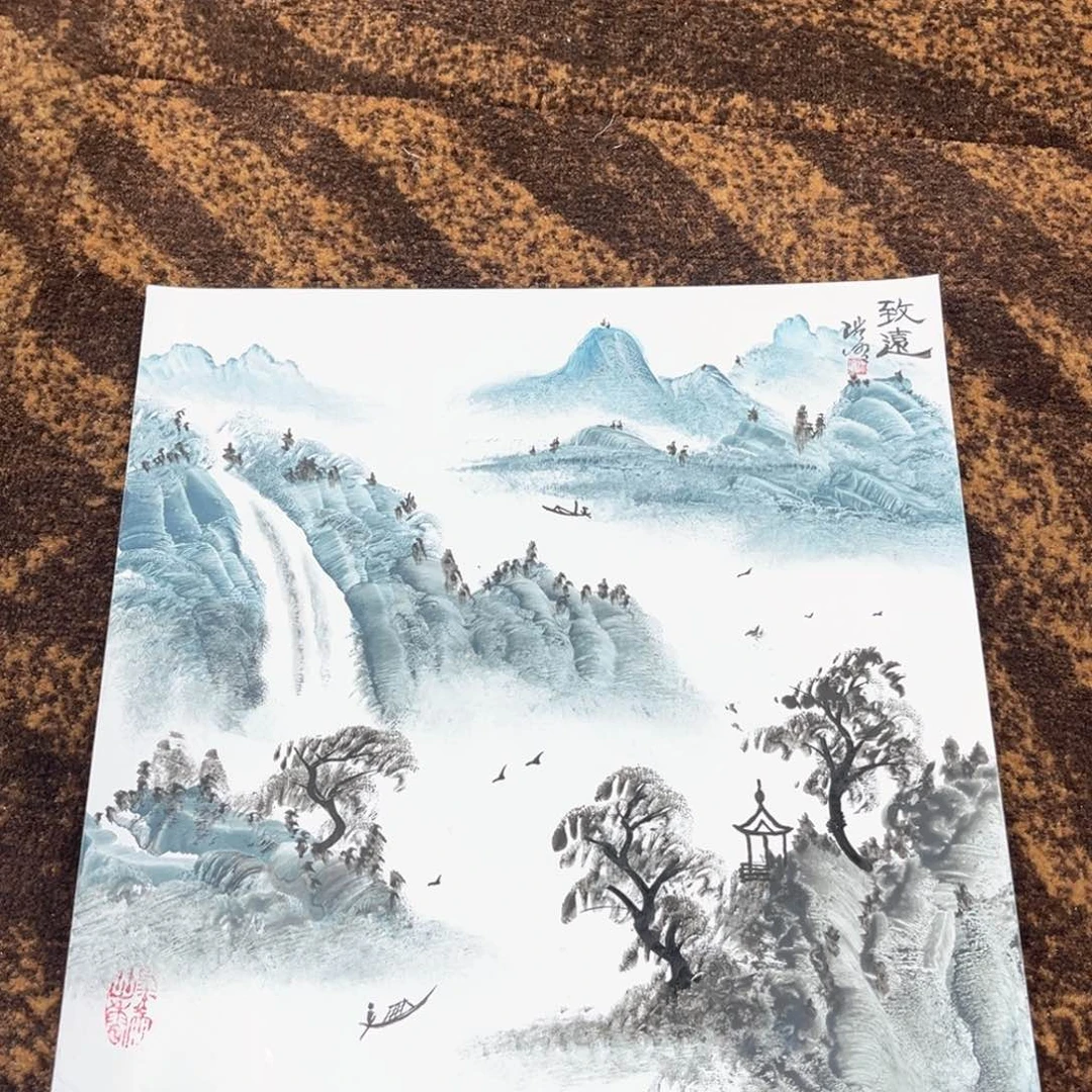 国画李洪明老师40.40卡纸