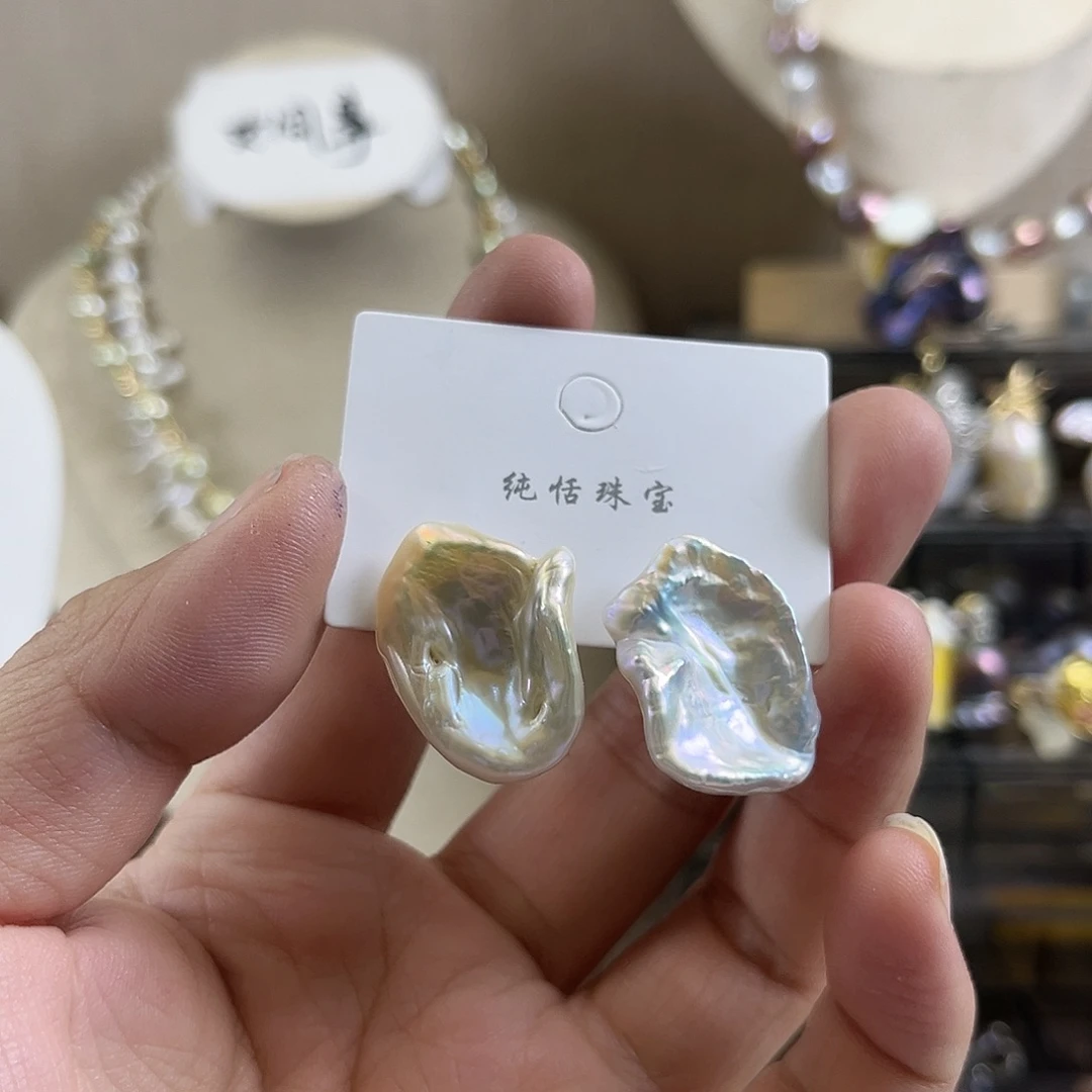 淡水珍珠耳饰未镶嵌【纯恬】