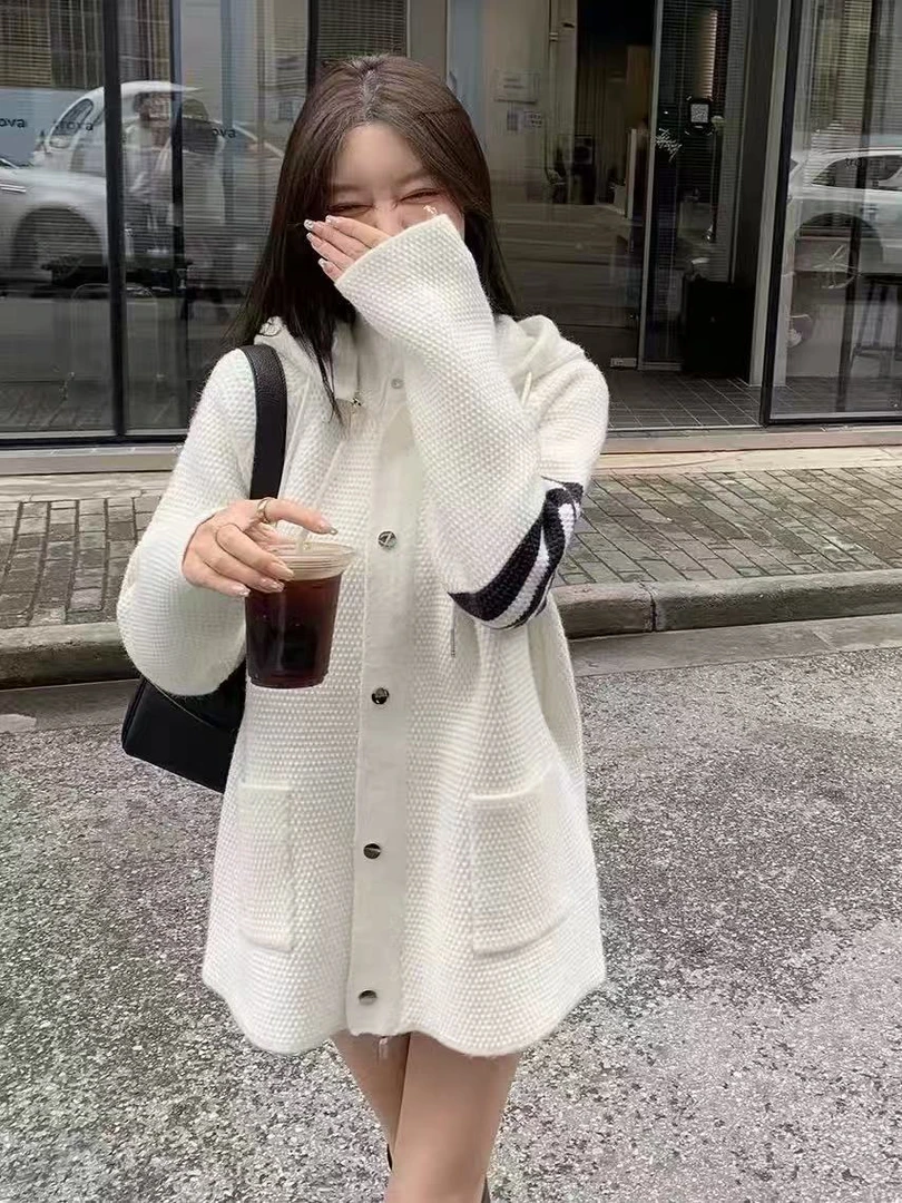 TB粗针帽衫开衫宽松