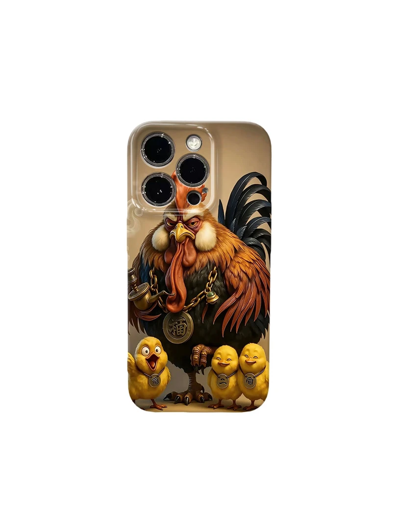 大公鸡与崽崽们手机壳适用于苹果16promax17华为荣耀vivo小米等