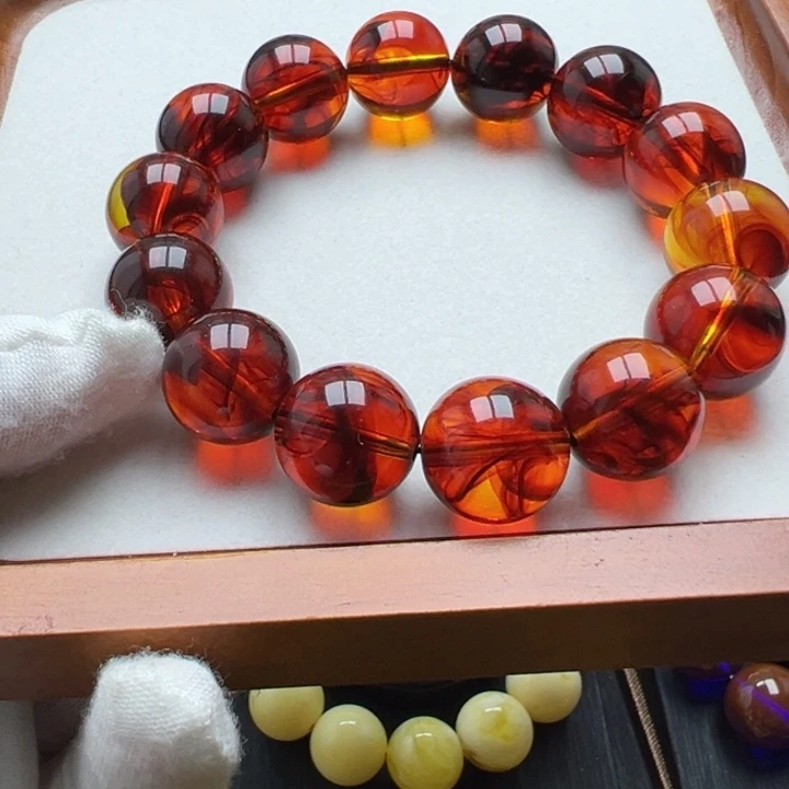 琥珀未镶嵌颈饰手串