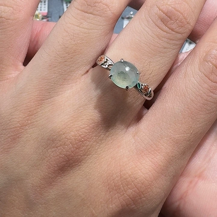 翡翠戒指银S925镶嵌ttfhjj