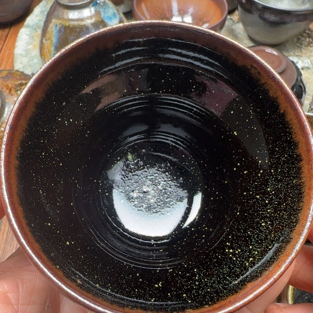 柴烧建盏茶盏茶杯995