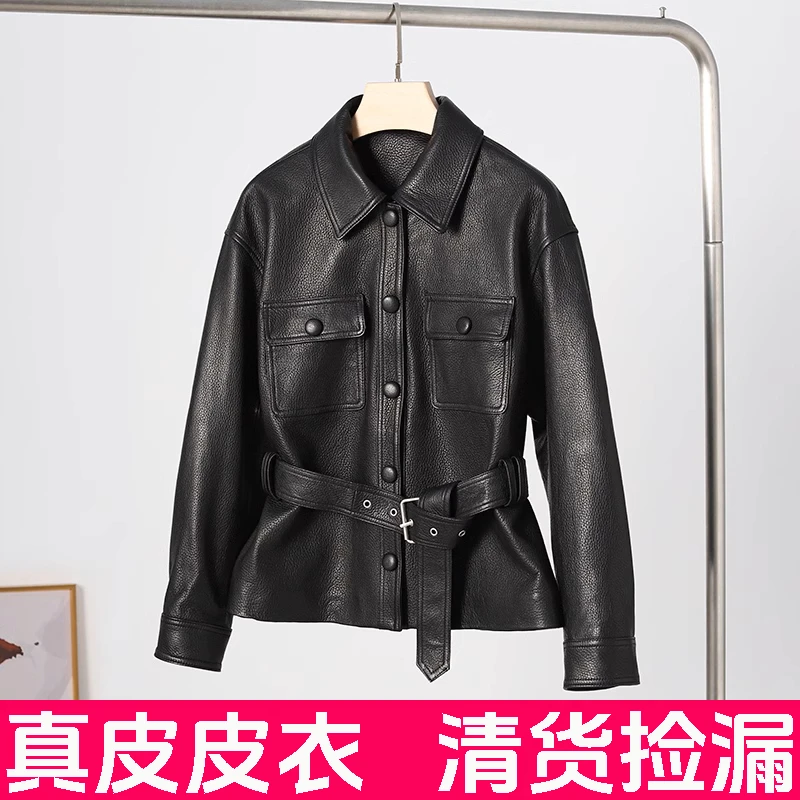宋佳同款真皮皮衣女短款韩版宽松皮夹克机车服外套2025秋装新款潮