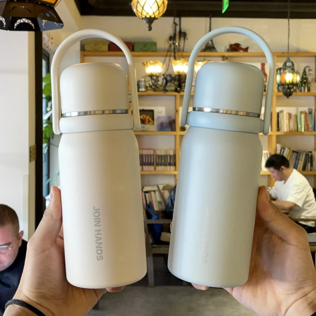 保温杯大容量女生高颜值带盖泡茶杯子便携手提水壶男款学生直饮杯