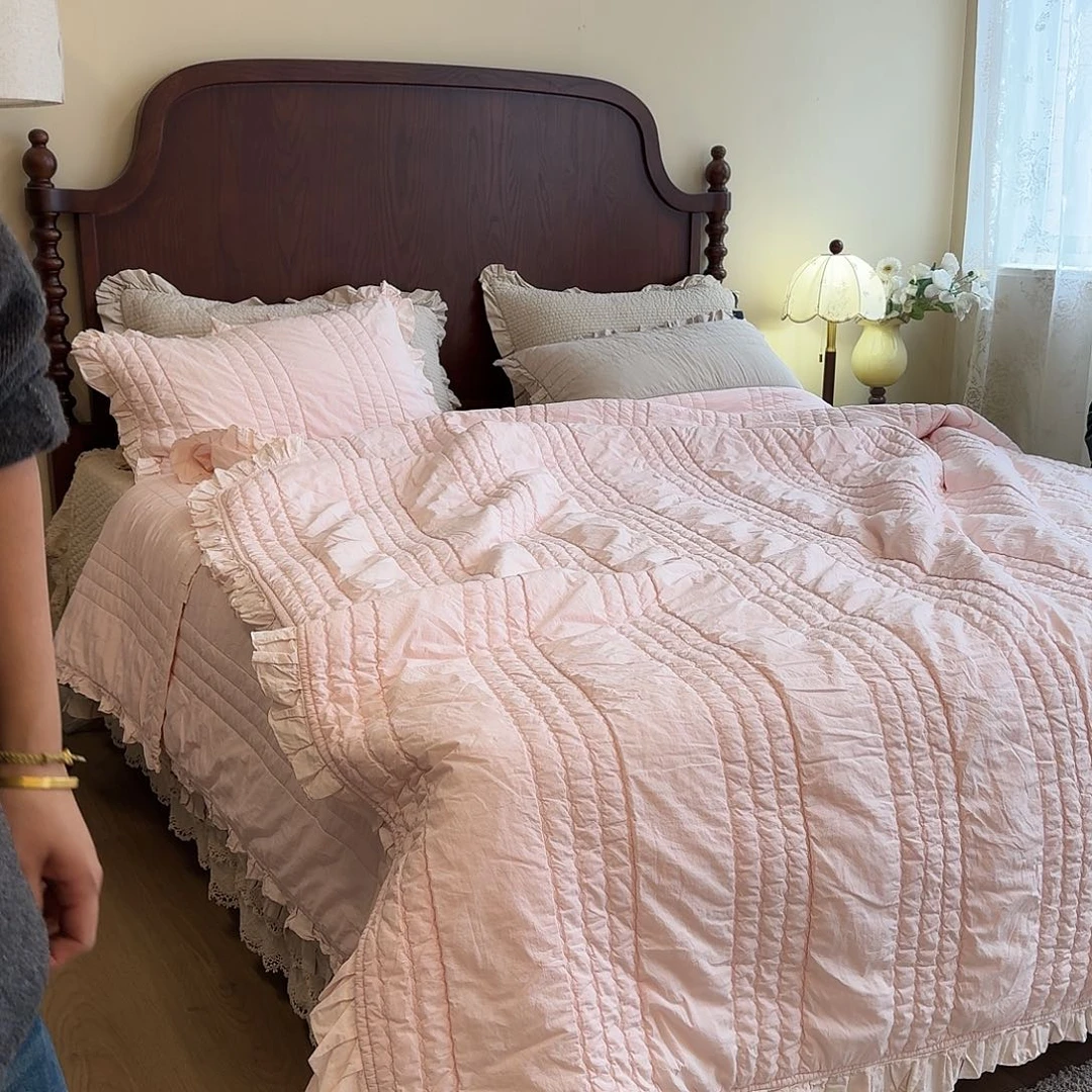 棉粉色单独被套标准200*230