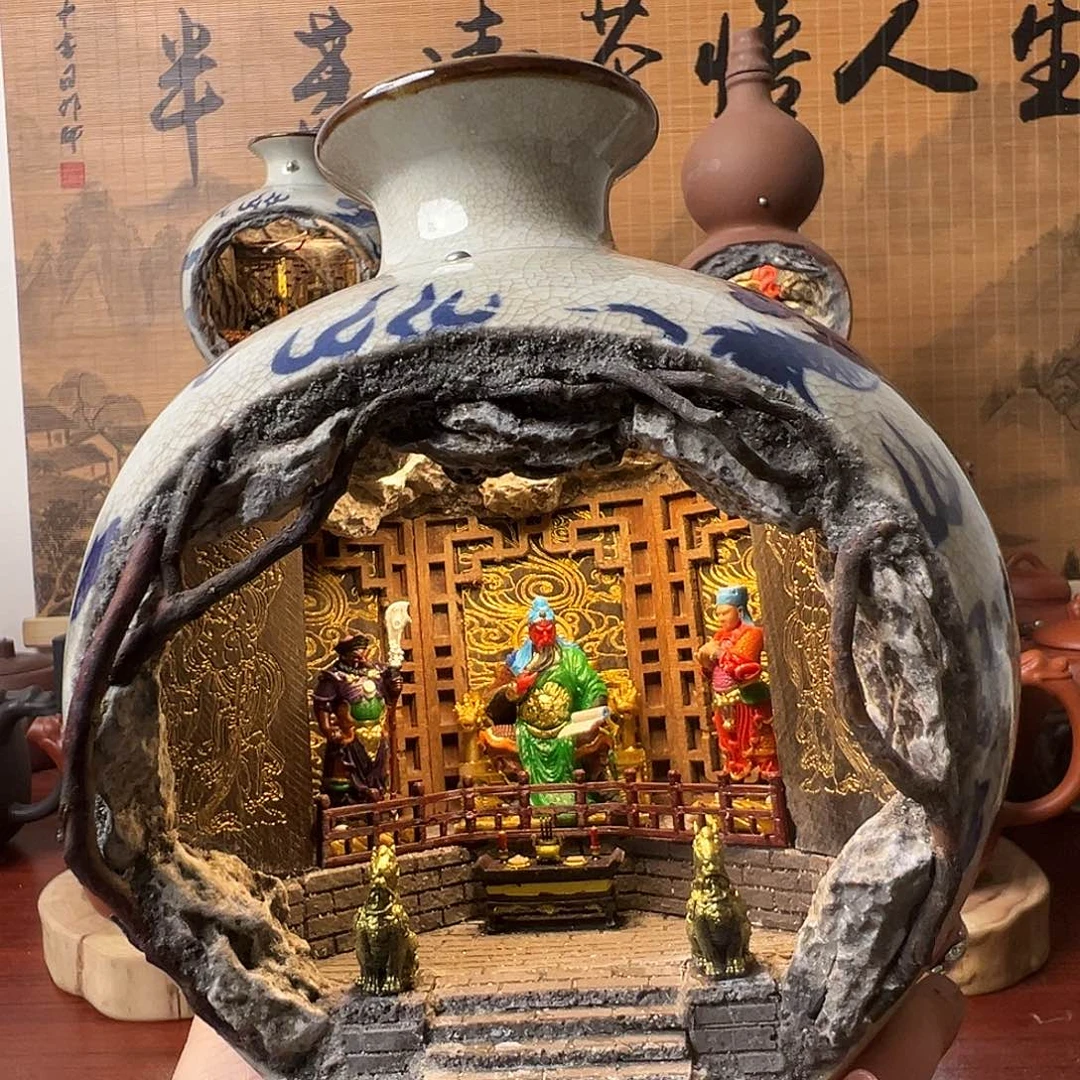 用***3无花朵紫砂壶微景观茶壶