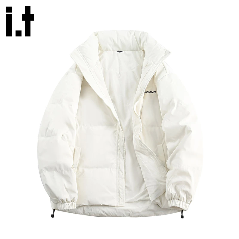 it: CHOCOOLATE白色立领羽绒服男士2025冬季保暖加厚白鸭绒外套男