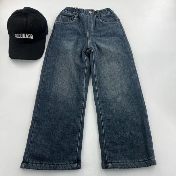 13589高端潮流时尚百搭休闲童装时尚加绒牛仔裤B14-4-2/B2-5-2