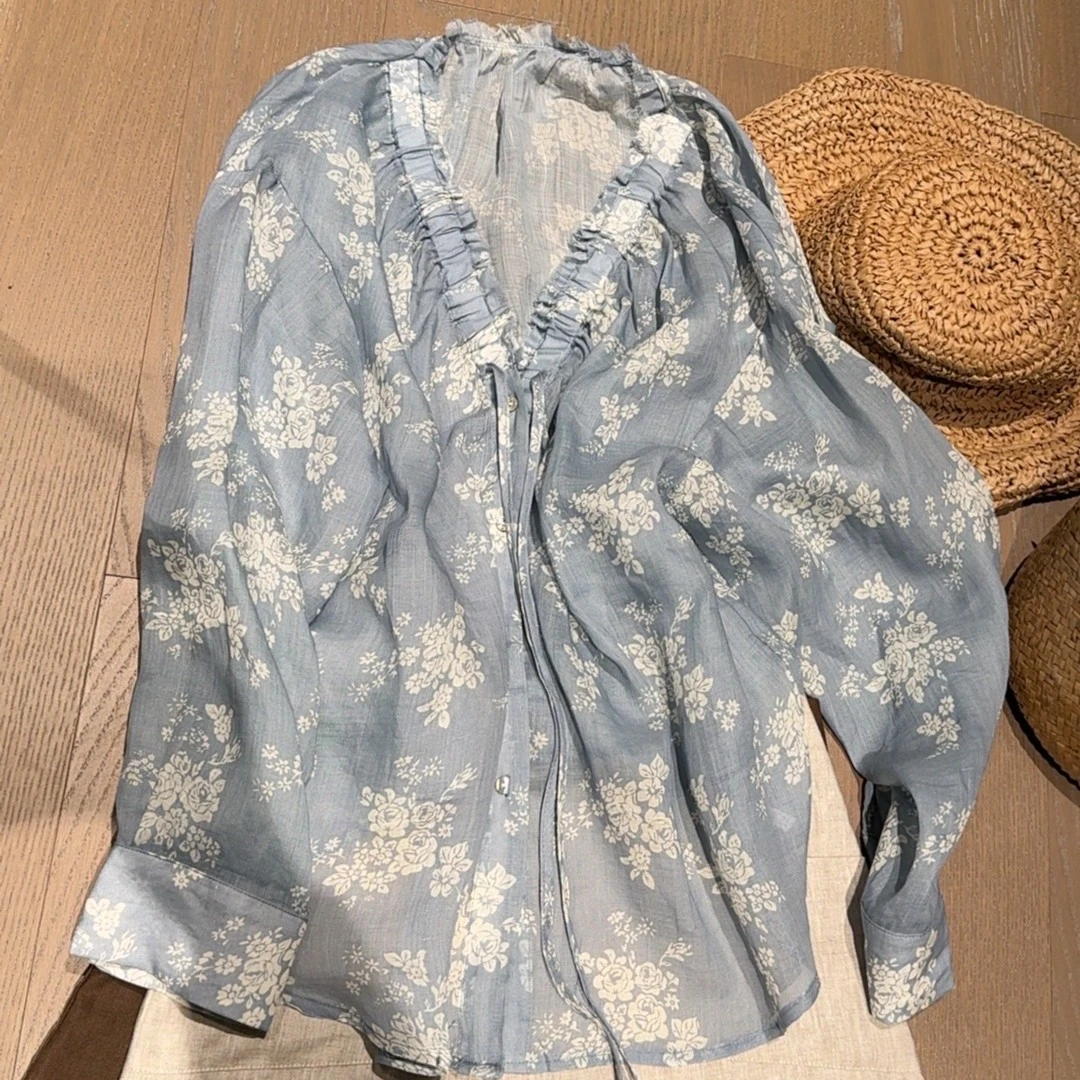 【DAIDAI私服】2025春夏松弛感宽松百搭透气防晒麻衬衫 DD0520