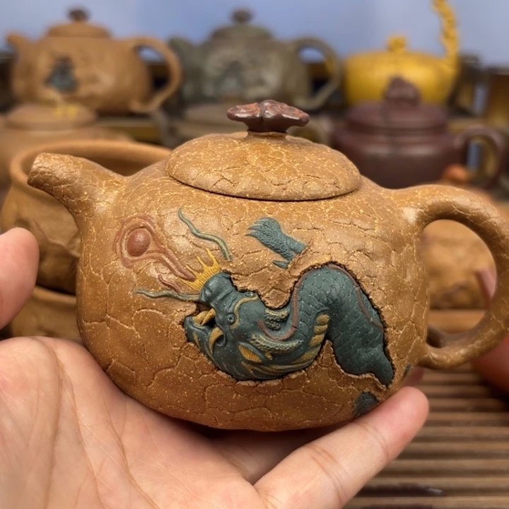茶壶紫砂青龙供春老段泥原矿220c