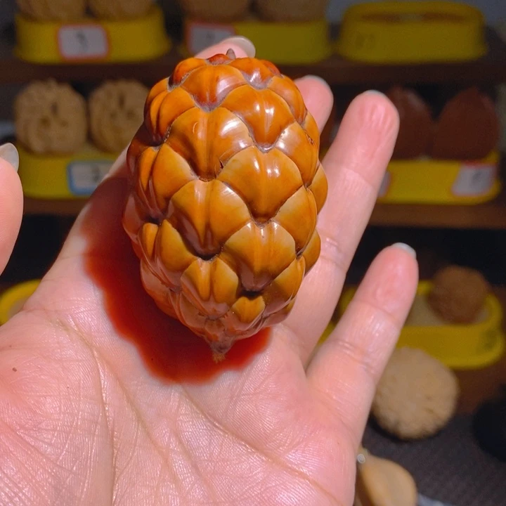 野生千叶菩提手把件