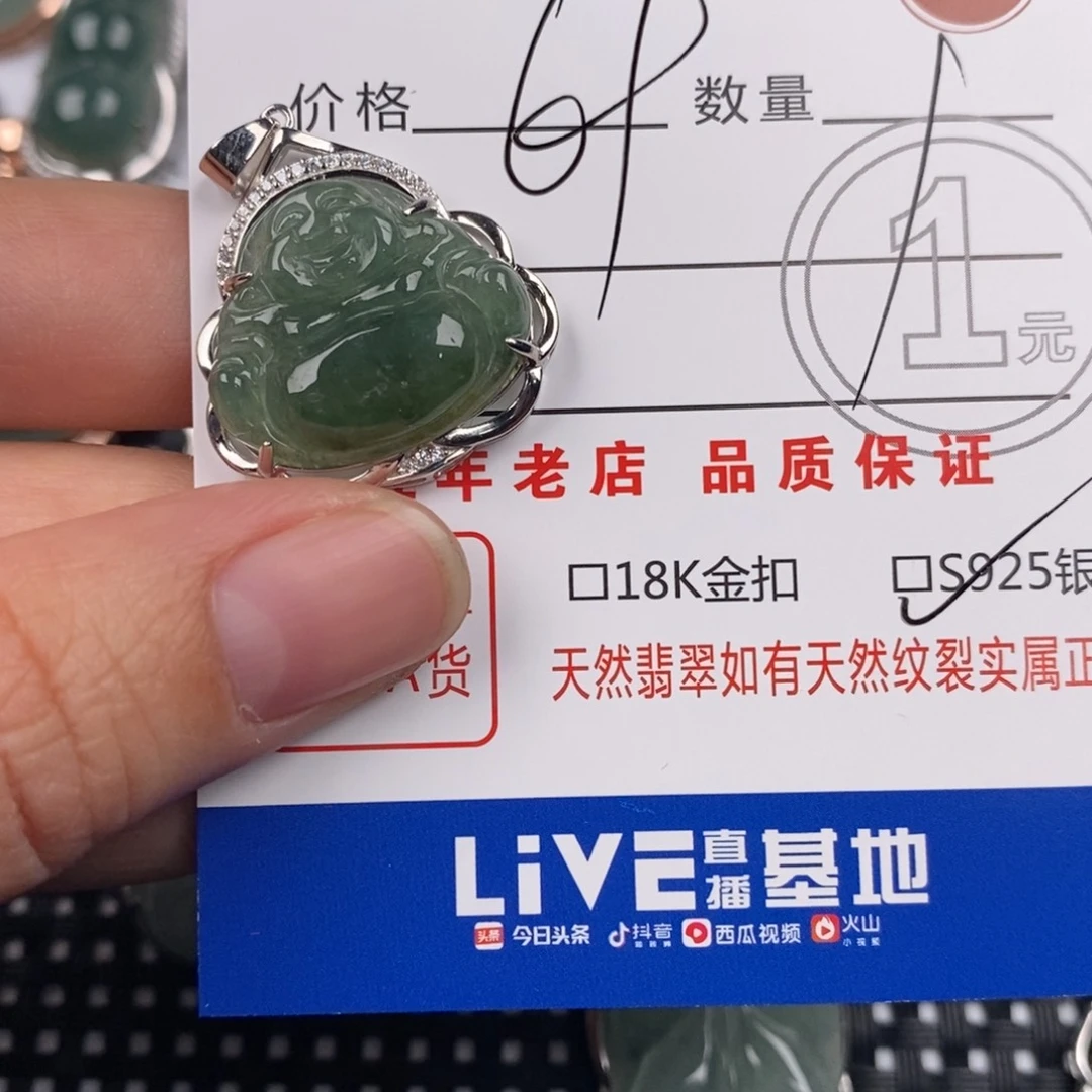 翡翠银S925镶嵌颈饰