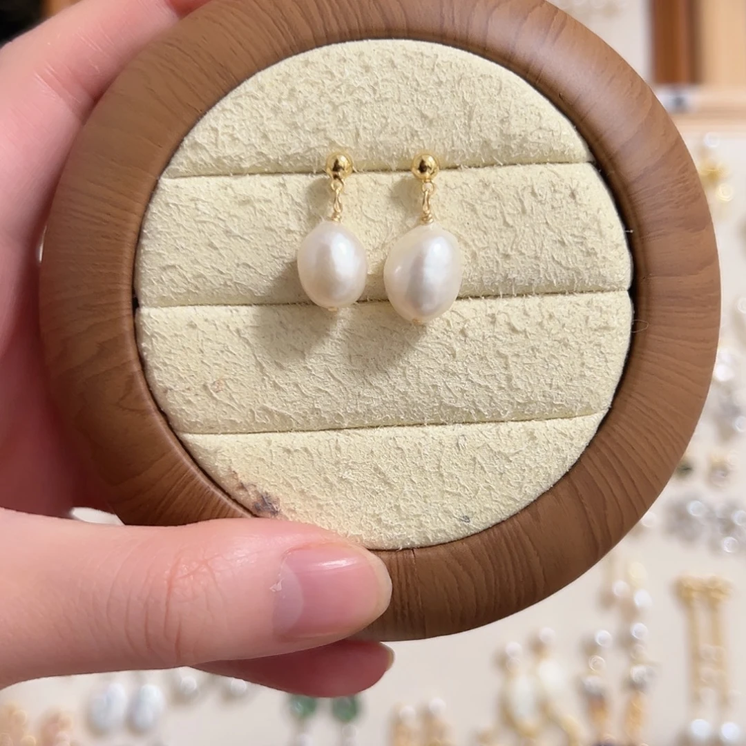 耳饰淡水珍珠银S925镶嵌