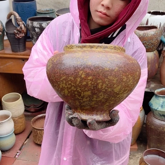 紫砂花盆高度20口径16