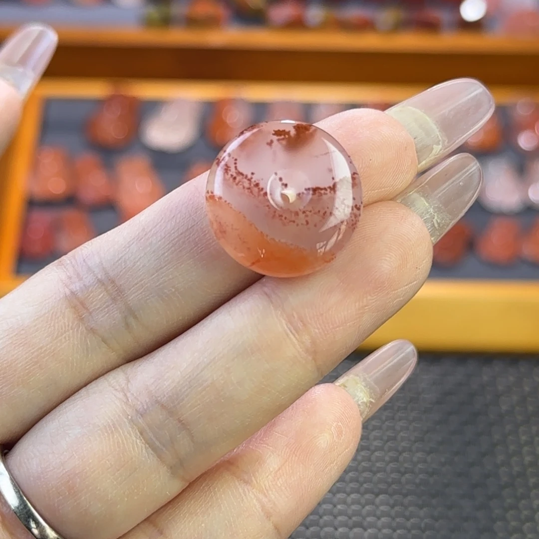 南红玛瑙未镶嵌珠宝半成品平安扣