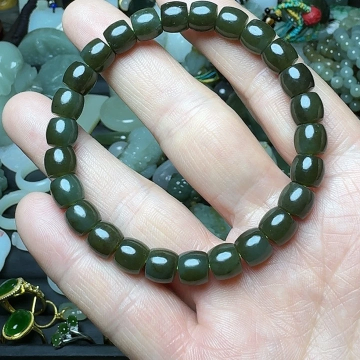 和田玉（碧玉）手链未镶嵌