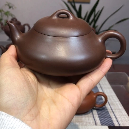 紫砂茶壶承*承微瑕全手工石瓢
