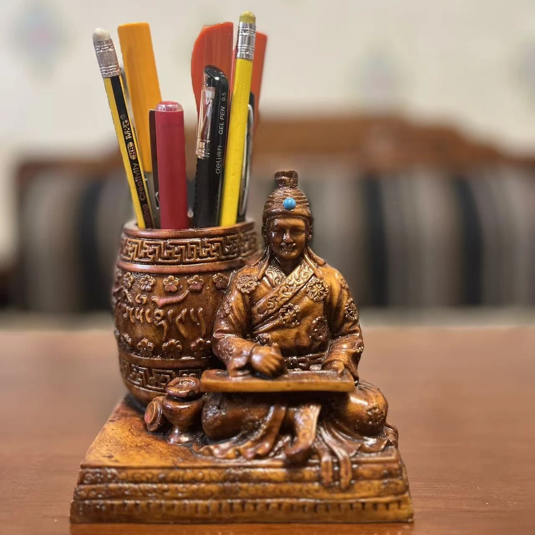 西藏包邮托美桑博扎笔筒