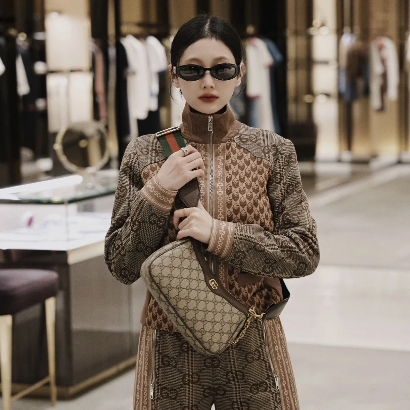 未使用 GUCCI/古驰 字母拉链休闲长袖夹克外套