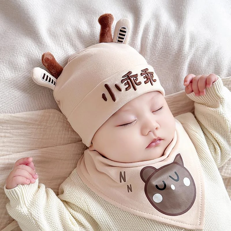 婴儿帽子秋冬季12纯一月宝宝帽子