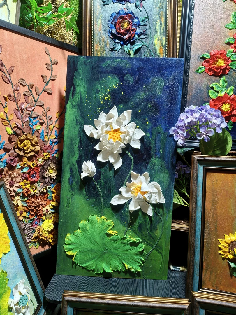 浮雕画 40×80原创作品 不退换 默认微瑕疵