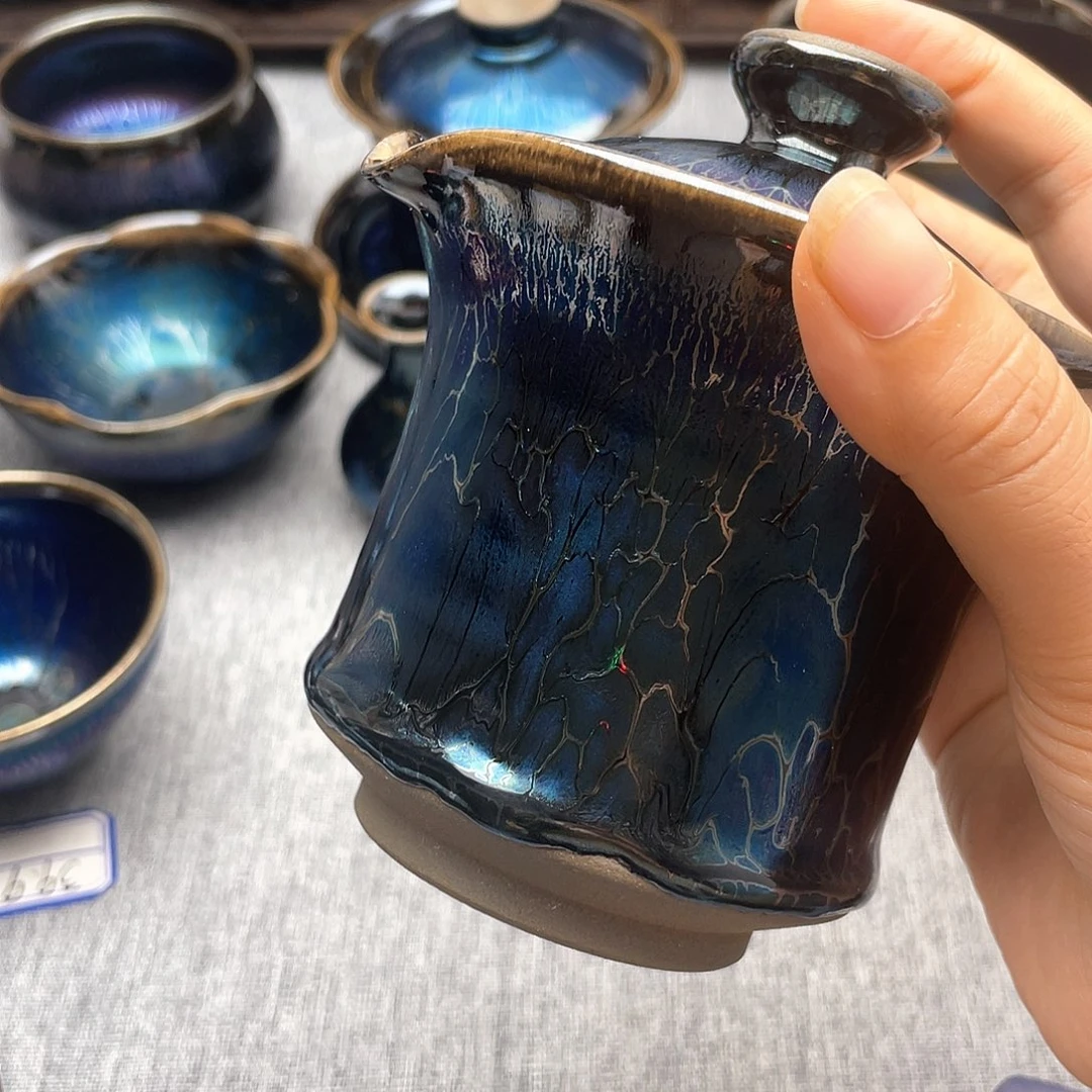 瓷星辰纯手工私人订制款鹰嘴盖碗精品