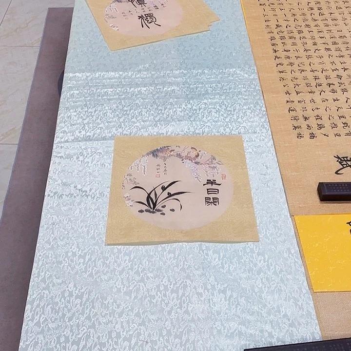 书法邵老师半日斗方