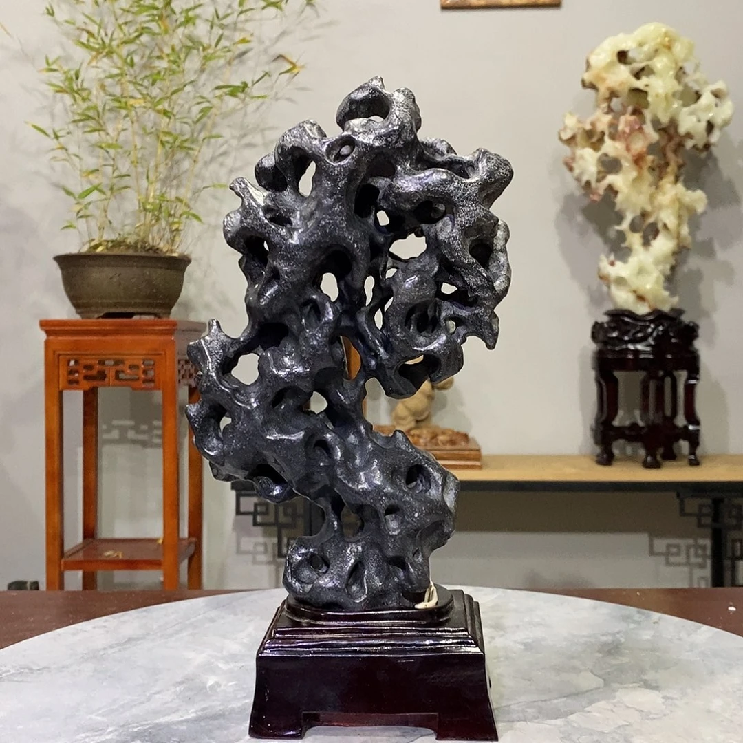 石材太湖玲珑石桌面摆件