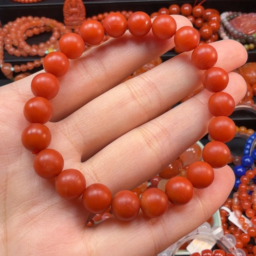 南红玛瑙未镶嵌手串9mm