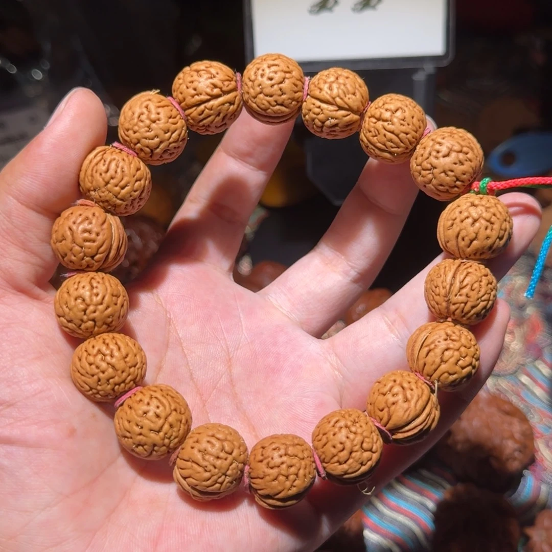把件核桃02桃核文玩手串，尺寸17