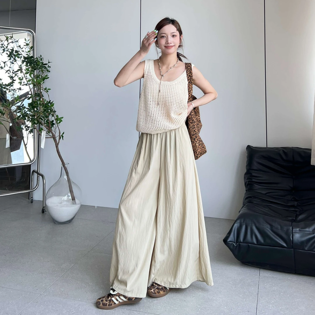 裙裤子女2025新款夏季薄款垂感a字半身速干轻薄阔腿裤裙山本长裙