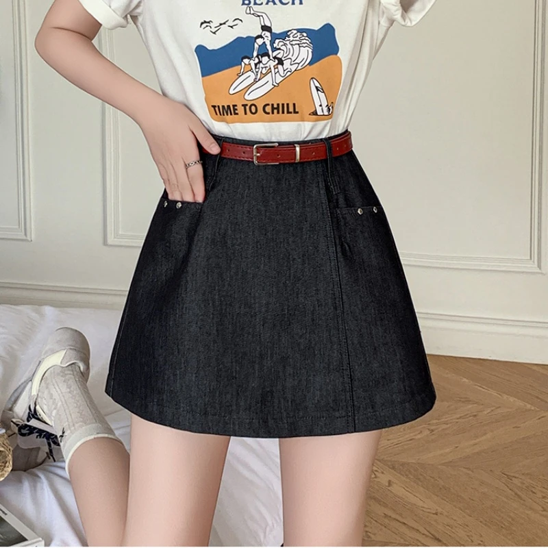 a字短裙裤2025夏新款高腰百搭显瘦不规则短裙休闲时尚韩版阔腿裤