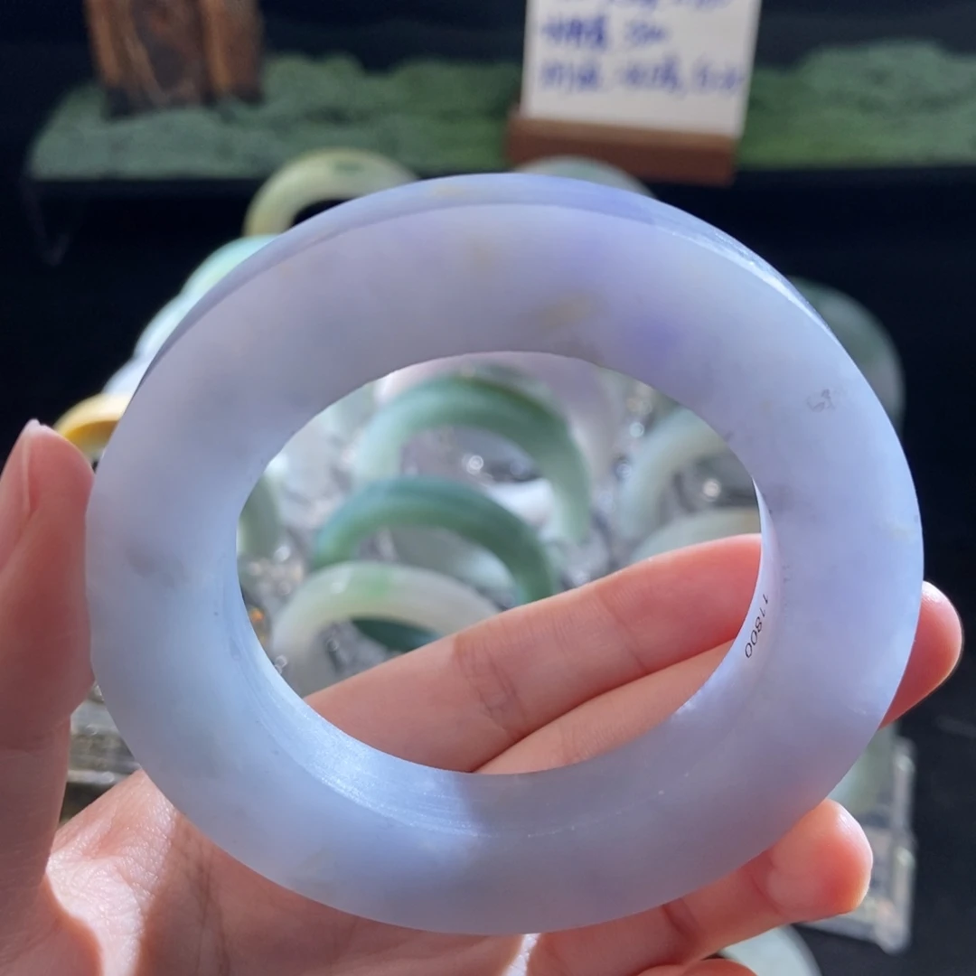 云***月定制翡翠未镶嵌手镯