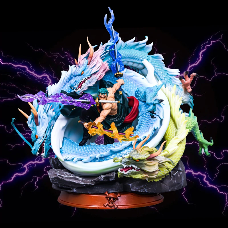 海贼王 和之国三龙索隆 三刀流 大型动漫手办摆件
