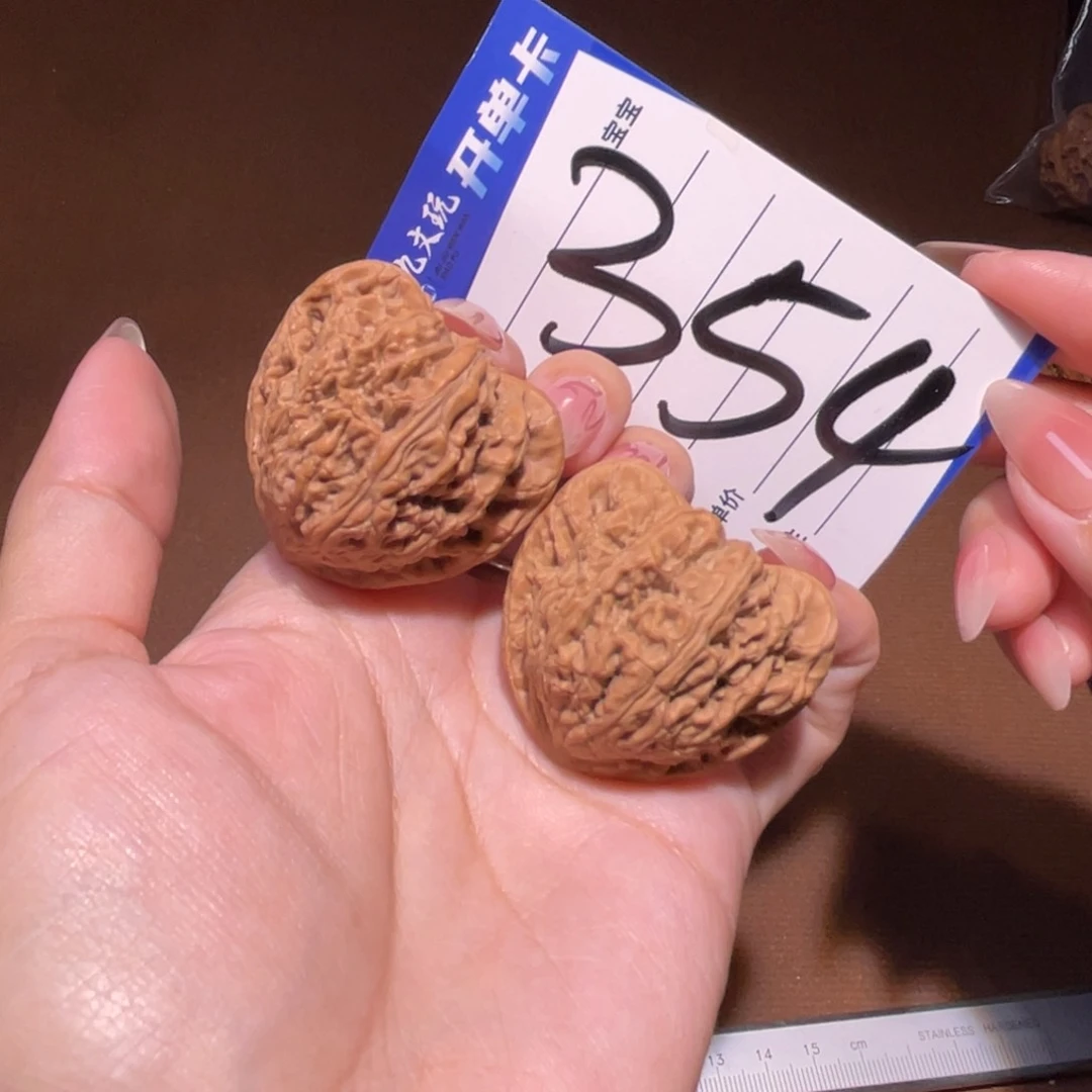 把件文玩核桃38凹底承德密纹