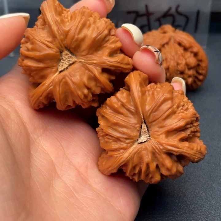 噚***文玩核桃吊坠白狮子