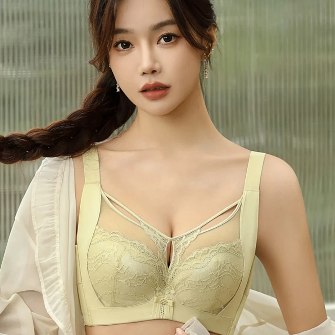 调整型聚拢大胸显小内衣收副乳防外扩下垂全罩杯软钢圈女士文胸罩