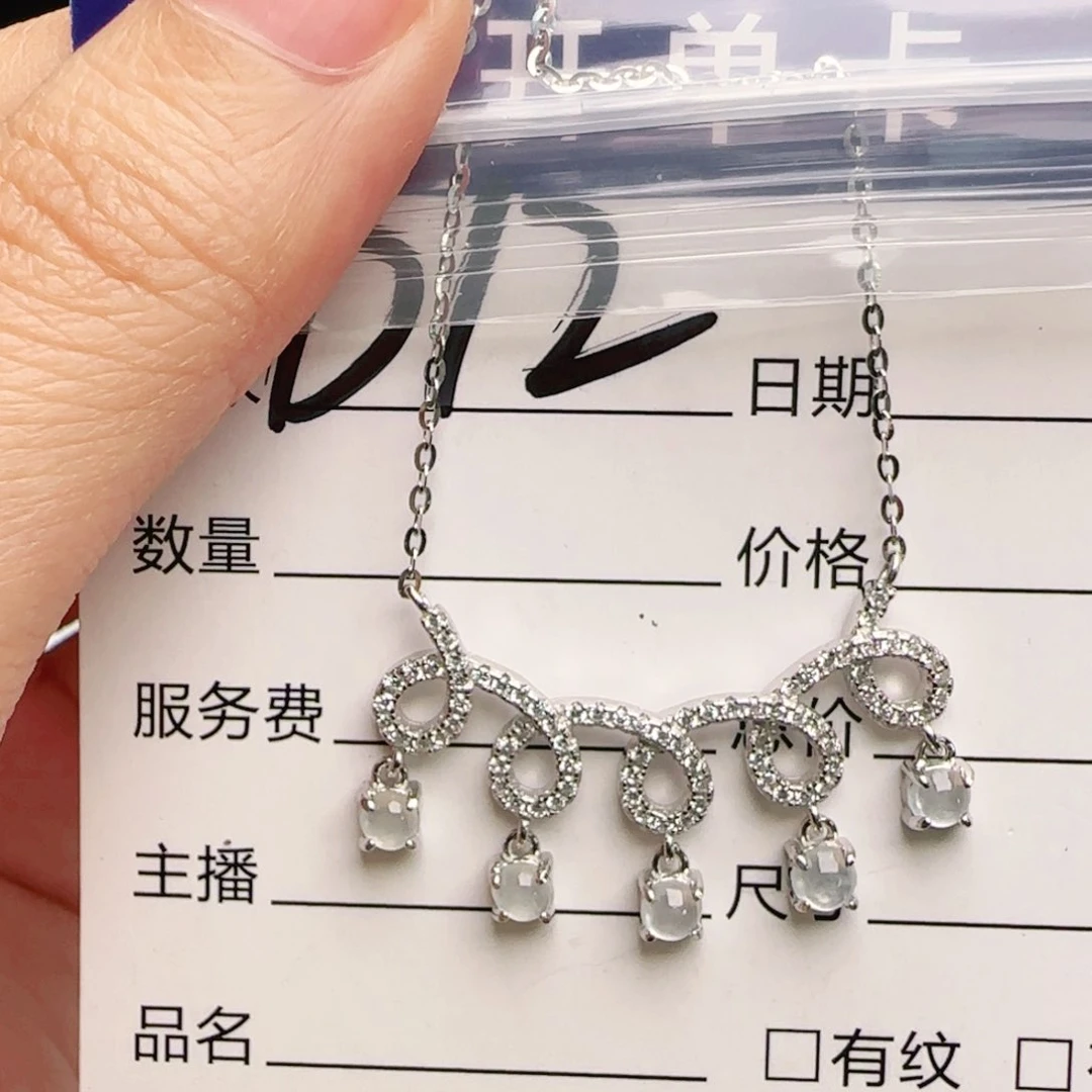 银S925镶嵌手链翡翠